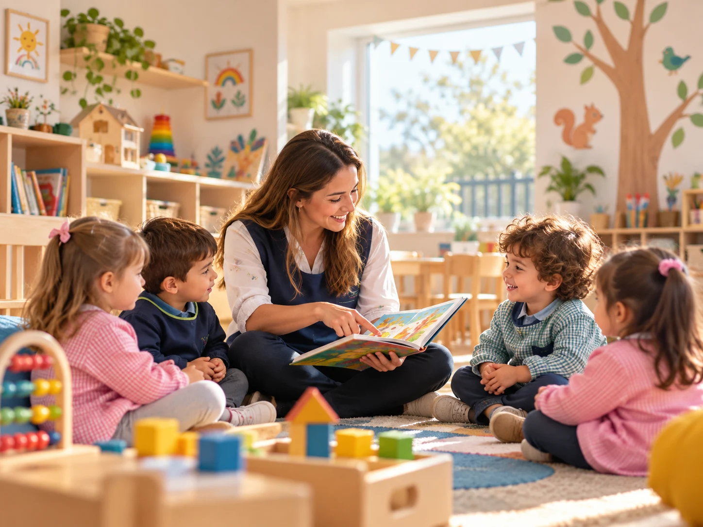 Momento de cuento en el aula infantil