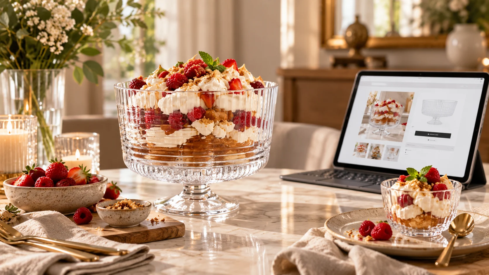 Postre elegante y puesta en escena del universo visual de Capdor