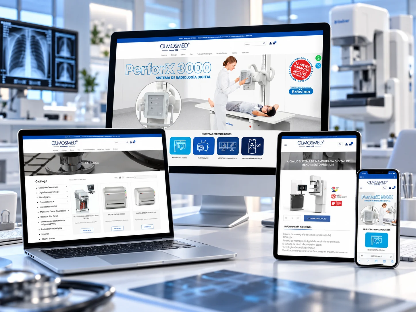 Showcase del proyecto Olmosmed para el portafolio