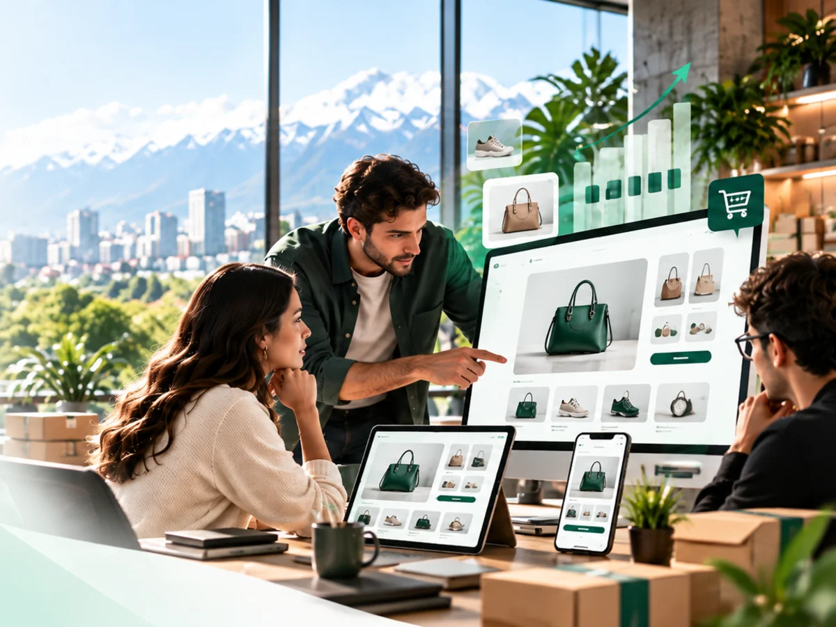 Diseño de tienda online adaptada a celulares y computadores con catálogo, carrito y experiencia de compra